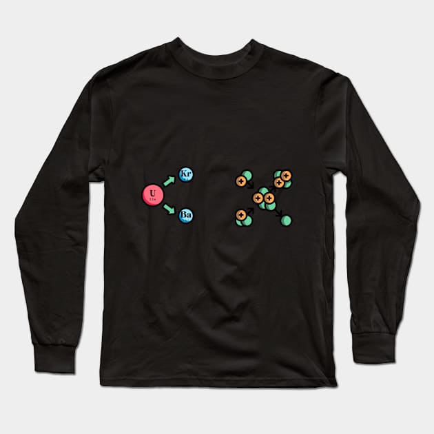 Nuclear Reaction Long Sleeve T-Shirt by Chippy Wares